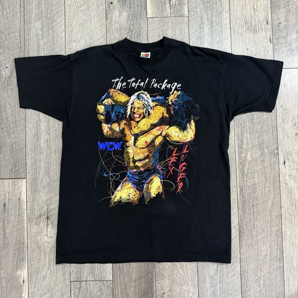 Fruit of the Loom Other - Vintage 90s WCW Lex Luger Total Package Wrestling Graphic T-Shirt RARE Mens XXL